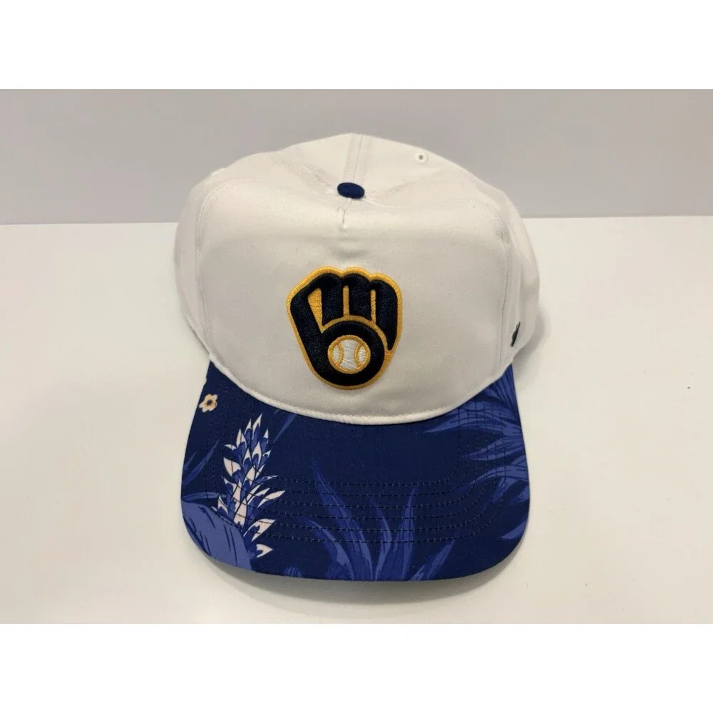 Milwaukee Brewers Hat Cap 47 Hitch Adjustable MLB Baseball Floral Print